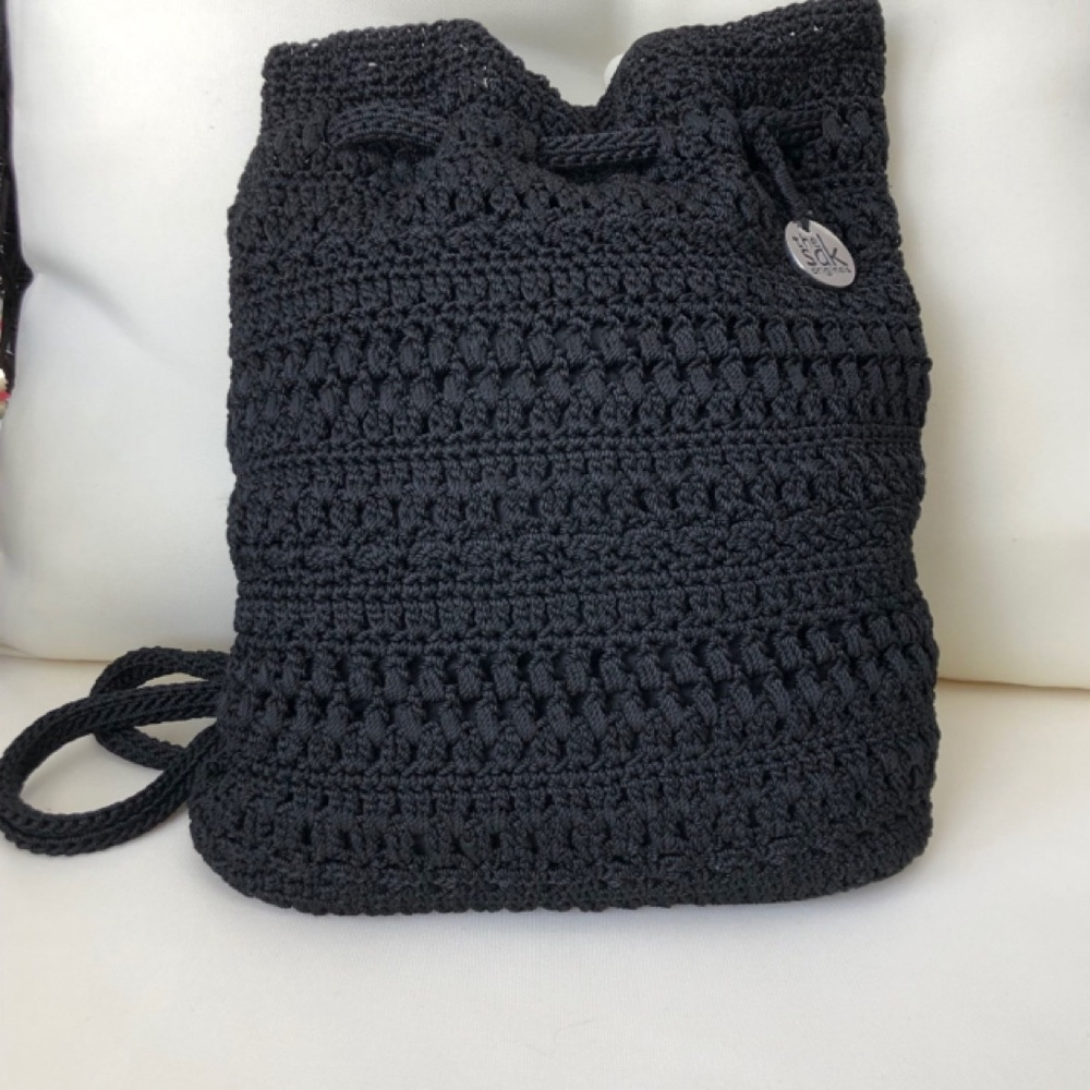 Le Sac backpack style purse, double straps. NEW.